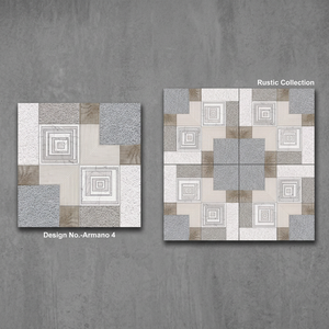 Carreaux de sol extérieurs robustes en porcelaine vitrifiée, motif marbre, 16x16 pouces, style rustique, pour parking - Product Image 6