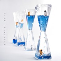 Vente chaude minuterie liquide mouvement sensoriel minuterie d'eau visuelle jouet huile liquide sablier jouets