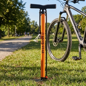 Pompe à vélo portable, pression maximale 160 PSI, pompe à air manuelle pour vélo, gonfleur de pneus, valve, pompe à pied, accessoires de cyclisme - Product Image 1