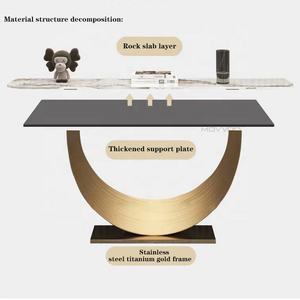 <span class=keywords><strong>Table</strong></span> <span class=keywords><strong>Console</strong></span> Nouveau Modèle Style Moderne avec Base en Acier Robuste - Product Image 6