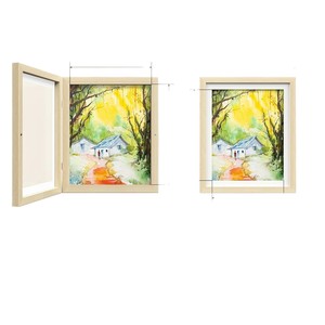 Wooden Childrens Art Flip <b>Photo</b> <b>Frame</b> Rectangular Vertical Wall Display Durable Digital Printing Full Color Living Room Bedroom - Product Image 5