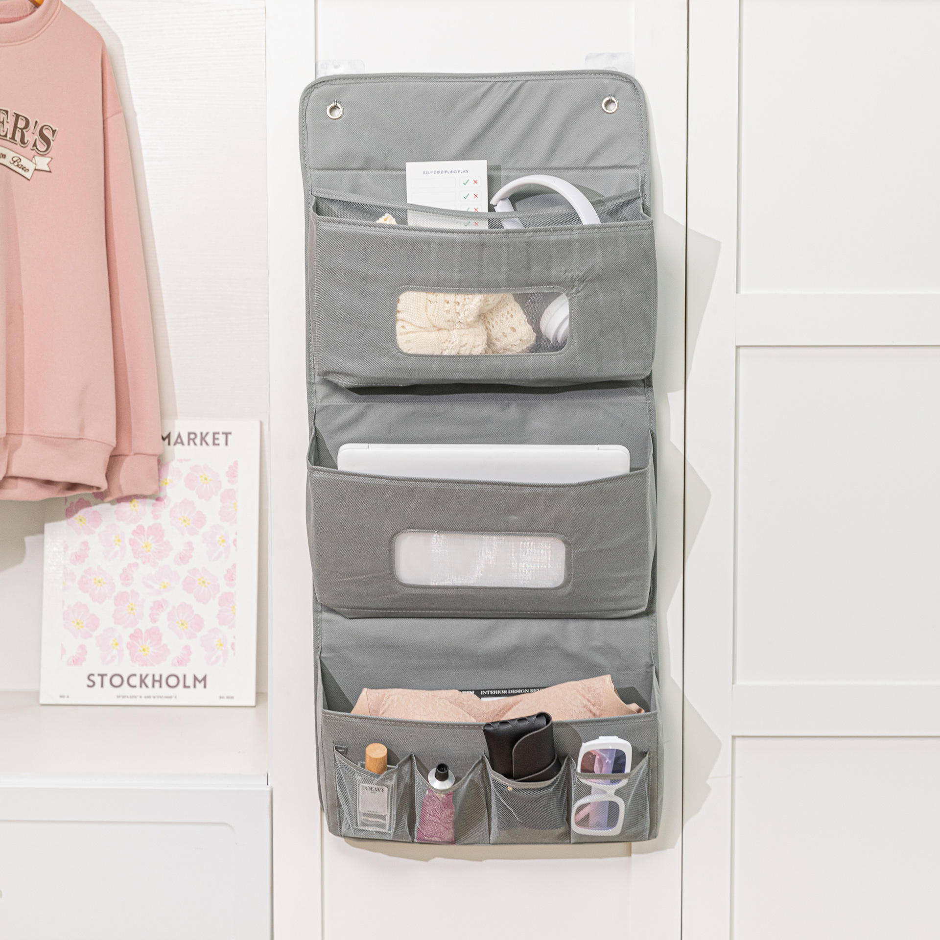 Gris 3 capas con ganchos