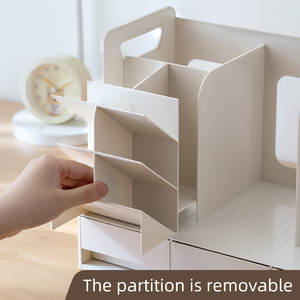 גדול-אחסון ספר שולחן עבודה בעל קיבולת גדולה עם מגירות שולחן משרדי נתיק - Product Image 6