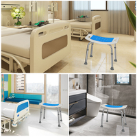 Chaise de douche ZS CARE KY-1104A-1 avec accoudoirs de sécurité pour salle de bain et toilettes, support de mobilité pour personnes à mobilité réduite, robuste et légère, capacité 150 kg