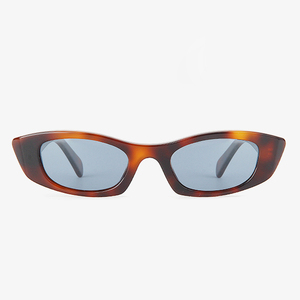 Lunettes de soleil unisexes œil de chat, monture transparente grise, verres anti-lumière bleue vert clair, légères - Product Image 6
