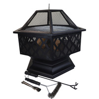 Brasero de camping extérieur en métal de haute qualité, nouveau design, économique, pour brûler du bois