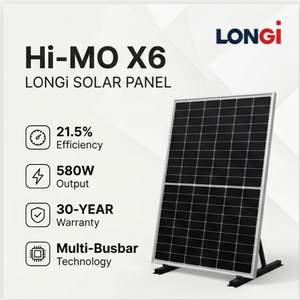 แผงโซลาร์เซลล์แบบสองหน้า LONGi รุ่น LR8-66HYD กำลังไฟ 660 วัตต์ กระจกสองชั้น ประสิทธิภาพสูง 23.2 วัตต์/ตารางเมตร โมดูล PV Hi-MO X8 - Product Image 1