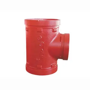 Fire fighting ductile iron pipe fitting vds coupling grooved tee