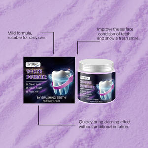 Dents douces de poudre dentaire violette écologique blanchissant le soutien de santé de gomme - Product Image 4