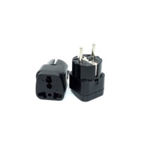 Adaptateur de prise de voyage économique convertisseur de prise de courant personnalisable 110V évalué pour les besoins de charge des pays européens et asiatiques du Royaume-Uni AU