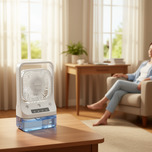 Ventilateur de refroidissement portable avec réservoir d'eau, rechargeable par USB, 3 vitesses, commande tactile, faible bruit, ventilateur de refroidissement domestique - Product Image 2