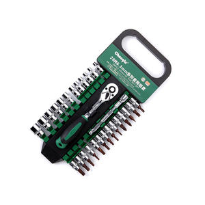 Ensemble professionnel de 28 clés à douilles et outils combinés à cliquet en acier au chrome-vanadium pour la réparation automobile et l'entretien des véhicules - Product Image 1