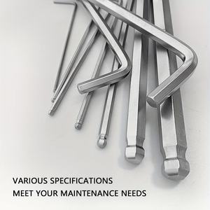 Tùy chỉnh chất lượng cao Chrome van thép phẳng đầu Hex Ổ cắm cờ lê 9 cái Hex allen key Wrench Set - Product Image 3