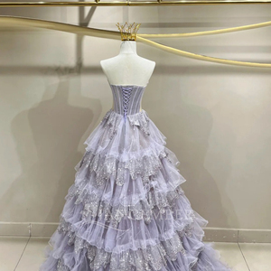 Jancember JFH116 Vestido de Quinceañera Encantador y Brillante, <span class=keywords><strong>Alta</strong></span> <span class=keywords><strong>Costura</strong></span>, Vestido de Fiesta Largo con Pedrería - Product Image 4
