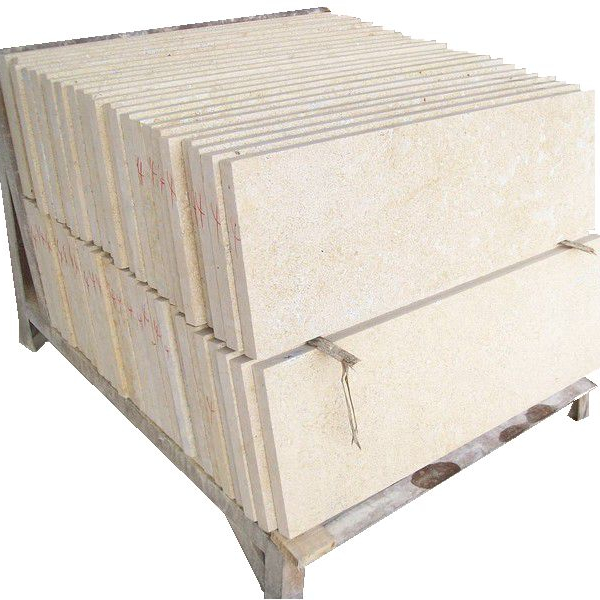 Шлифованная поверхность Известняковая настенная плитка для наружного украшения дома