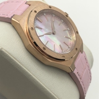 Montre pour femme, mode, diamant, haut de gamme, acier inoxydable 316L, mouvement japonais, cadran personnalisé en nacre, bracelet en cuir, montre pour femme