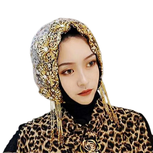 New Fashionable Muslim Headscarf High-quality Elastic Bamboo Weaving Beaded <b>Hat</b> Women MUQIAN SHOUGONGMAOZI Spring & <b>Summer</b> - Product Image 1