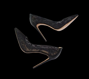 Chaussures de créateur classiques de luxe, en maille brodée, talons fins, escarpins à talons aiguilles pour femme, chaussures à talons hauts sexy de haute qualité - Product Image 2