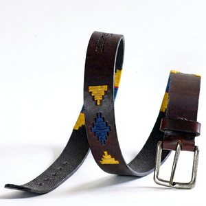 Cinturón de Polo Personalizado de Cuero Genuino con Patrón Tejido de Alta Densidad, Cinturón de Cuero de Vaca de Primera Calidad Direct Bags Case LPB-0108 - Product Image 1