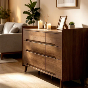 New Arrival Walnut Wood 9-Drawer Dresser <b>Chest</b> of Drawers for Bedroom <b>Storage</b> - Product Image 1