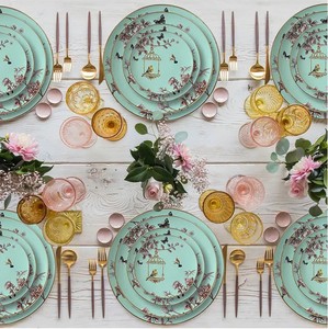 Vajilla de Porcelana Fina de Shanxi con Diseño de Pájaros de Jaula, Tradición China, Platos para Bodas, Personalización Floral, Juegos de Vajilla - Product Image 5