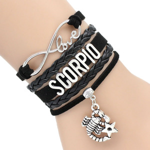 Aries Tauro Géminis Cáncer Leo Virgo Libra <span class=keywords><strong>Escorpio</strong></span> Sagitario Capricornio Acuario <span class=keywords><strong>Piscis</strong></span> 12 Zodíaco Moda Charm Pulsera - Product Image 3