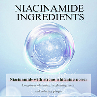 Pasta Gigi Pemutih Niacinamide Logo Kustom Dua Warna Penghilang Noda Nafas Segar 100g untuk Perawatan Mulut