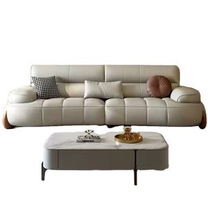 Sofá cama de fábrica, sofá de lujo moderno de tela para sala de estar, juego de sofás de 3 plazas, sofás de cuero. - Product Image 1