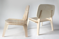 Fauteuil italien au design minimaliste moderne Chaise de salle à manger en bois contreplaqué de haute qualité pour la maison, le bureau ou l'appartement