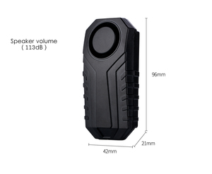 Marlboze Xe máy điện & Phụ Kiện Xe đạp không thấm nước xe báo động cảm biến an ninh rung nhắc nhở điều khiển từ xa - Product Image 3