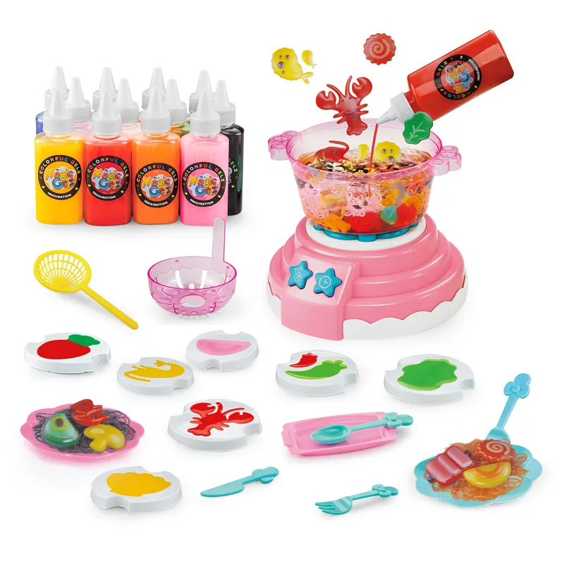 Kids Cooking Game Home Montessori Kitchen Toys For Girls Children 12 Year With Magic Gel