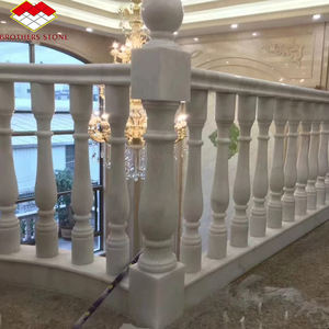 Guangxi mármol blanco balcón jardín decoración escalera barandilla balaustres mármol blanco <span class=keywords><strong>Pilar</strong></span> mármol blanco barandilla de mármol - Product Image 3