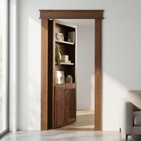 Porte escamotable en bois massif, divers styles, pour bibliothèque secrète, idéale pour salon, villa, chambre à coucher - Fabrication artisanale