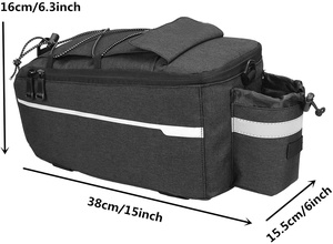 Bolsa Trasera para Bicicleta de 10L, Bolsa Refrigerante Aislada para Maletero de Bicicleta, Bolsa de Carga Reflectante para Asiento Trasero de Bicicleta, Impermeable, para Ciclismo - Product Image 2