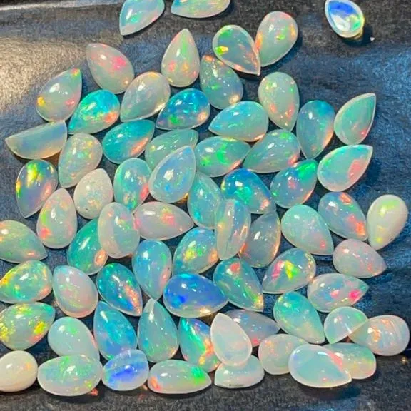Finest Quality Natural Ethiopian Fire Opal Pear Shape Cabochons Wholesale Exclusive Customized & Handmade Products