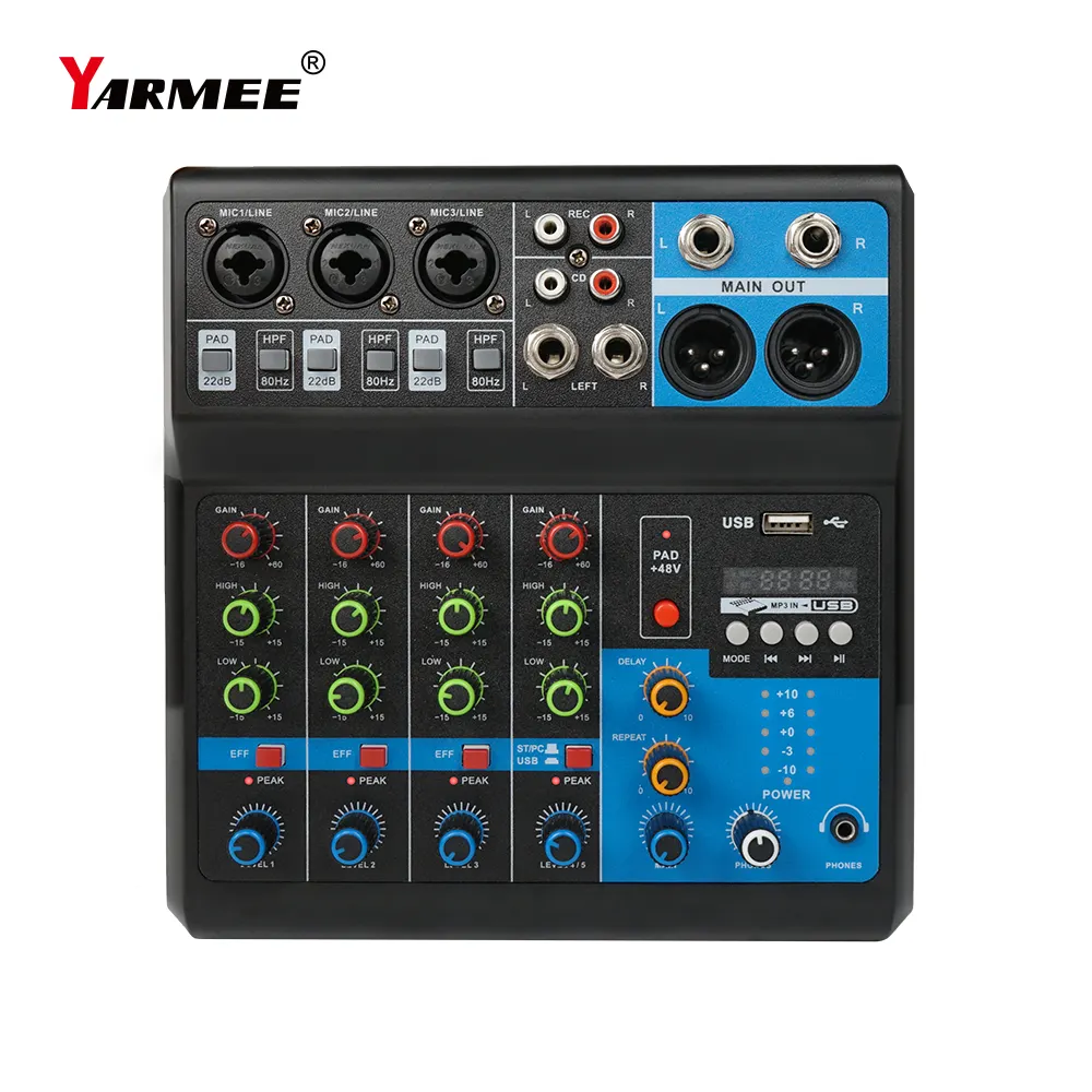 Newest 5 Channels Usb Audio Mixer Console Perfect for Home Karaoke