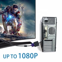 Câble adaptateur convertisseur HDMI M vers VGA F 20 cm pour moniteur projecteur