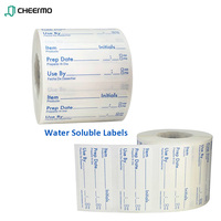Aangepaste oplosbare voedseletiketten, wateroplosbare rotatie stickers voor maaltijdvoorbereidingscontainers, babyflessen, vaatwasserbestendig, geen resten
