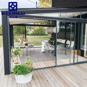 <span class=keywords><strong>Sunrooms</strong></span> case di vetro Veranda giardino in alluminio su misura prendisole retrattile case di vetro - Product Image 6