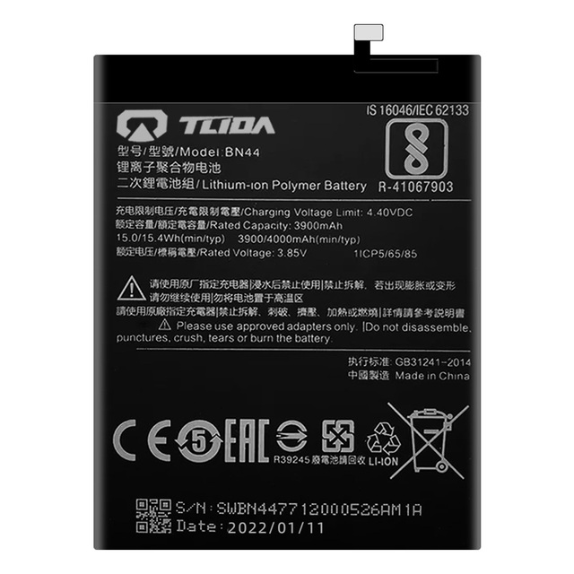 OEM Battery for Xiaomi Redmi Note 2 3 4 4x 5 5a 6 7 Pro Model Bm42 Bm45 Bm46 Bn31 Bn41 Bn43 Bn45 Bn48 Bn4a Bm 46 Bn 41 43 45 48