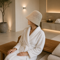 Chapeau de sauna en feutre brodé traditionnel russe, isolant thermique, pour usage professionnel en sauna et spa