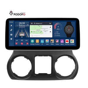 Autoradio Android Podofo 12,3 pouces 8 cœurs 4+64 <span class=keywords><strong>CarPlay</strong></span>/Android Auto/GPS/WIFI/RDS/DSP/IPS sans fil pour Jeep Wrangler 2015-2017 - Product Image 1