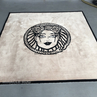 Tapis de tapis de laine chinois traditionnels touffetés à la main à motif oriental mérinos