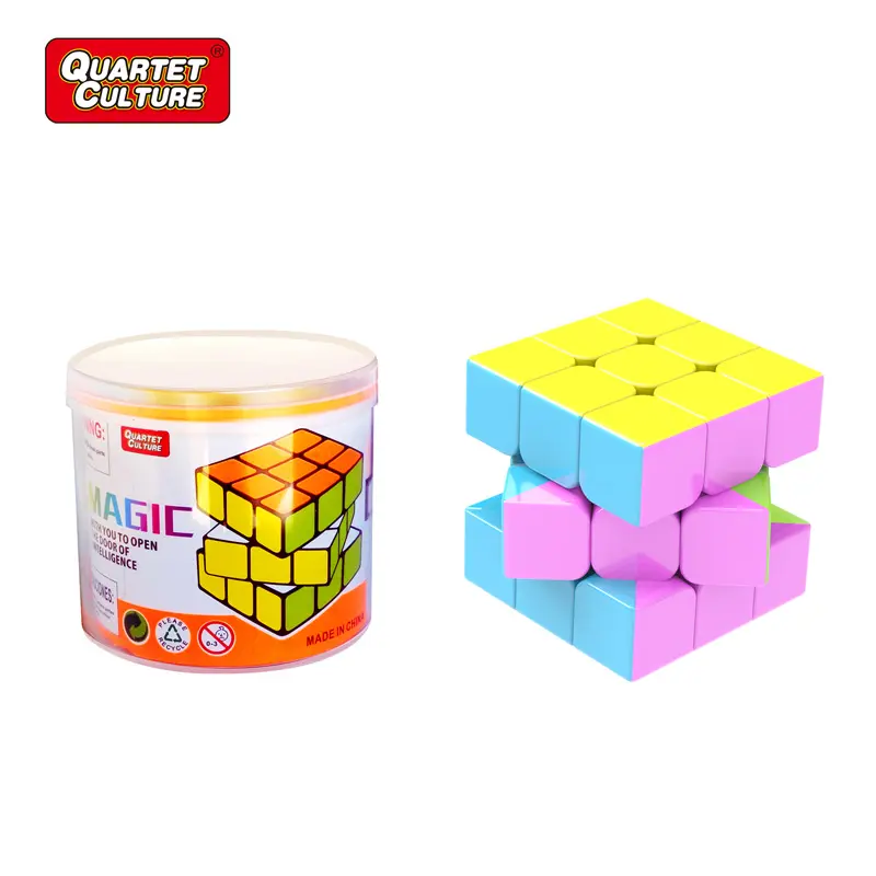 Cubo mágico de brinquedos 3x3 (rosa), cubo mágico de velocidade 3x3x3 sem adesivo