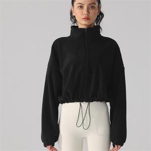 Áo khoác nỉ dày giữ ấm có mũ trùm đầu kiểu dáng rộng, có khóa kéo, chất liệu vải dệt, có thể tùy chỉnh dành cho nữ - Product Image 3