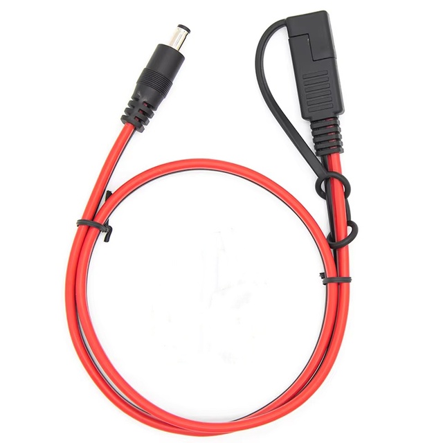 SAE Connector to DC 8mm Male Adapter Extension Cable with DC 5.5mm X 2.5mm Adapter and Polarity Reverse Adapter