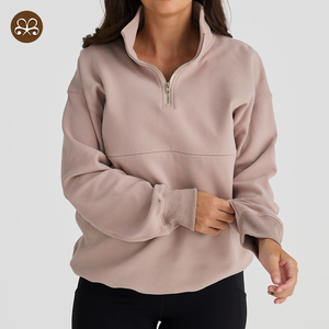 Vêtements de maternité de haute qualité à logo personnalisé <span class=keywords><strong>pull</strong></span> chaud en polaire à fermeture éclair et quart pour femmes <span class=keywords><strong>pull</strong></span> d'<span class=keywords><strong>allaitement</strong></span> - Product Image 2