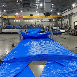 Bâche en plastique PE bleue avec une durabilité supérieure, grande capacité, résistance élevée, options de couleur et options de taille flexibles - Product Image 1