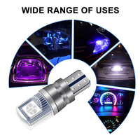 T10 RGB LED 194 168 W5W 5050 SMD Signalleuchten RGB Auto-Innenraumbeleuchtung Leselampe mit Fernbedienung Auto-Zubehör