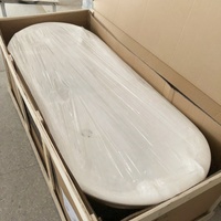 Baignoires autoportantes en acrylique renforcé de grande taille bon marché pour salle de bain